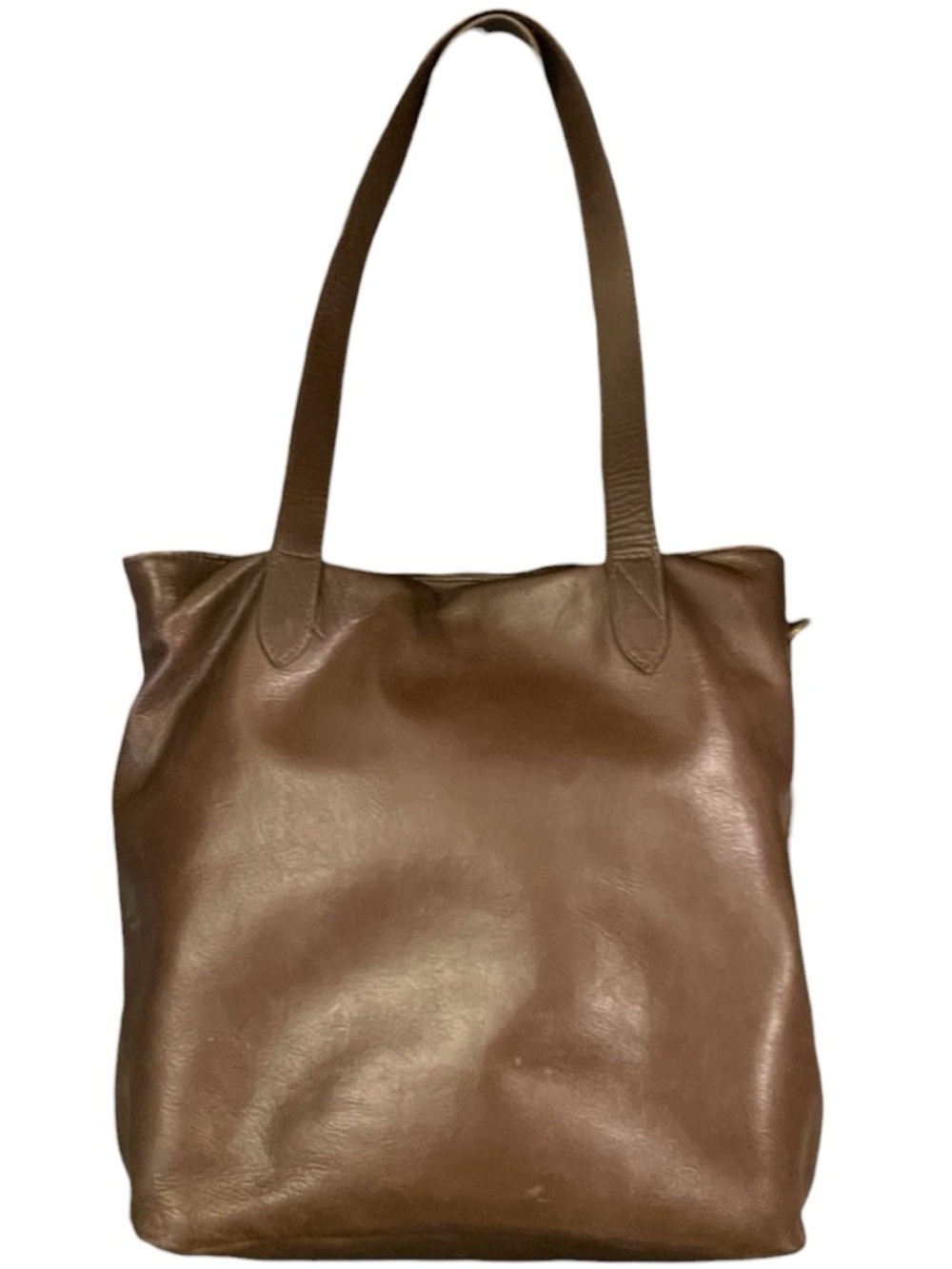 Noonday Collection Crossbody Tote Purse Bag  100% Chocolate Brown Leather